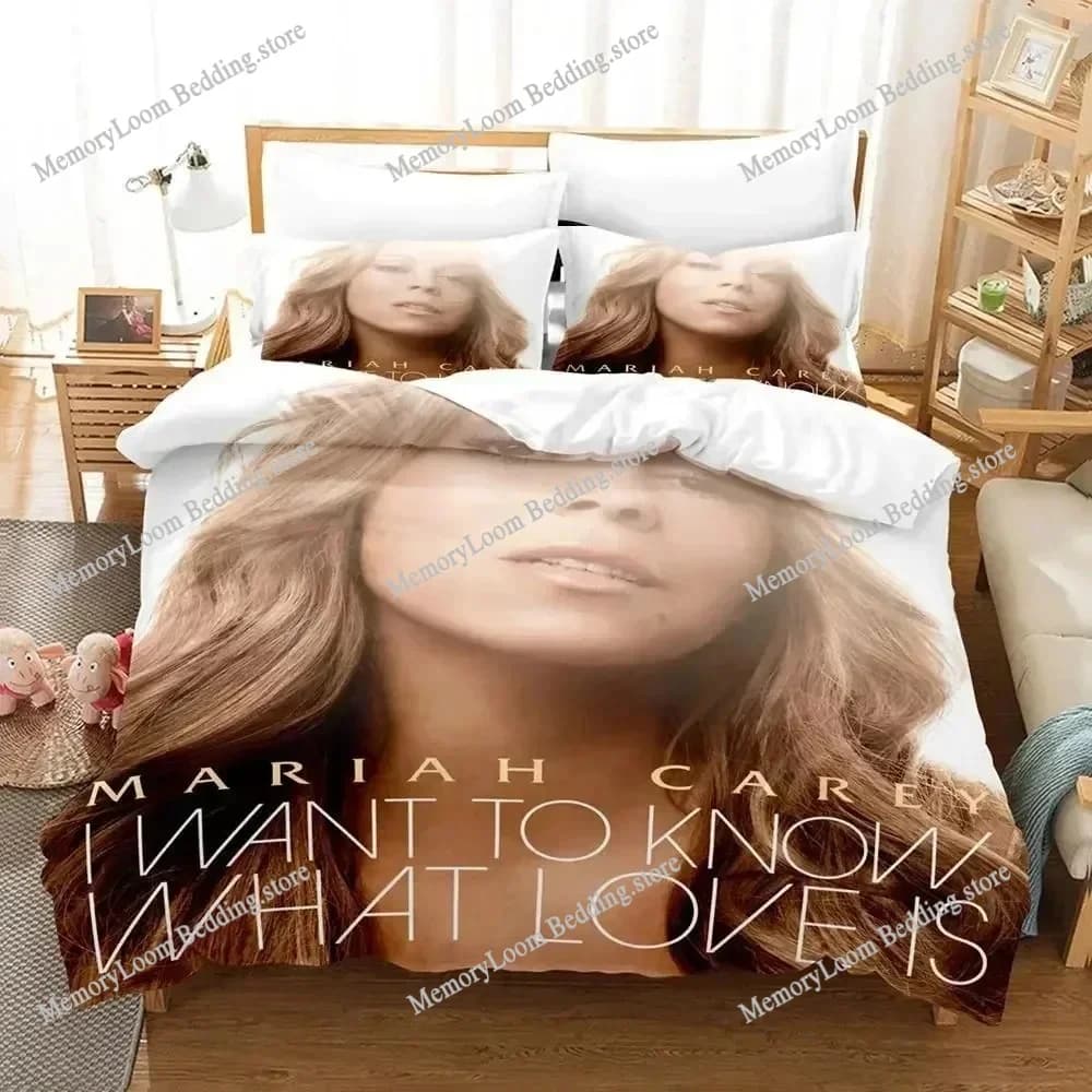 3D Print Mariah Carey Bedding Set Boys Girls Twin Queen Size Duvet Cover Pillowcase Bed Kids Adult Fashion Home Textileextile