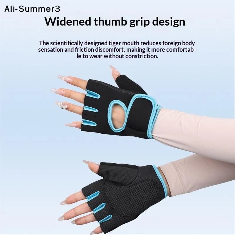 【AZ6】Women Men Fitness Gym Gloves Weightlifting Gloves Half Finger Breathable Non-slip Gel Pad Training Dumbbells Gloves