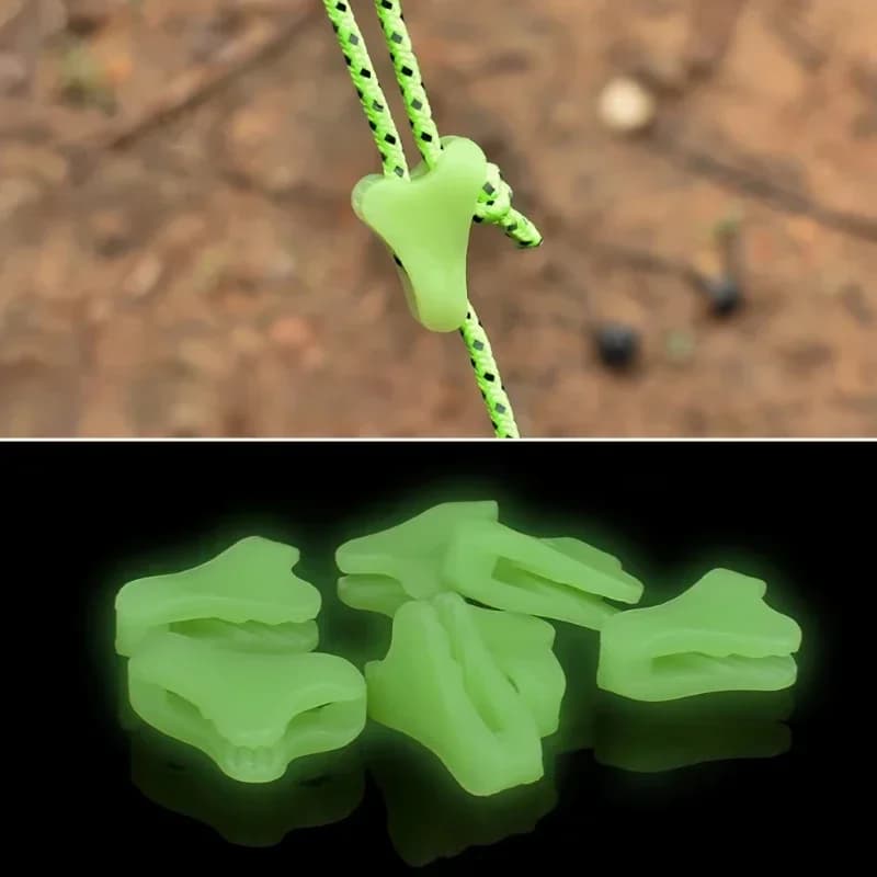5/20 pezzi da campeggio all'aperto corda luminosa fibbia tenda tirare accessori in plastica di regolazione antiscivolo