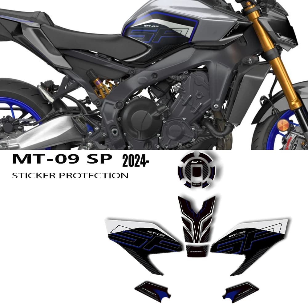Kit di protezione adesivi 3D Decalcomanie per ginocchiere Adesivi laterali per serbatoio per MT-09 SP MT 09 SP 2024