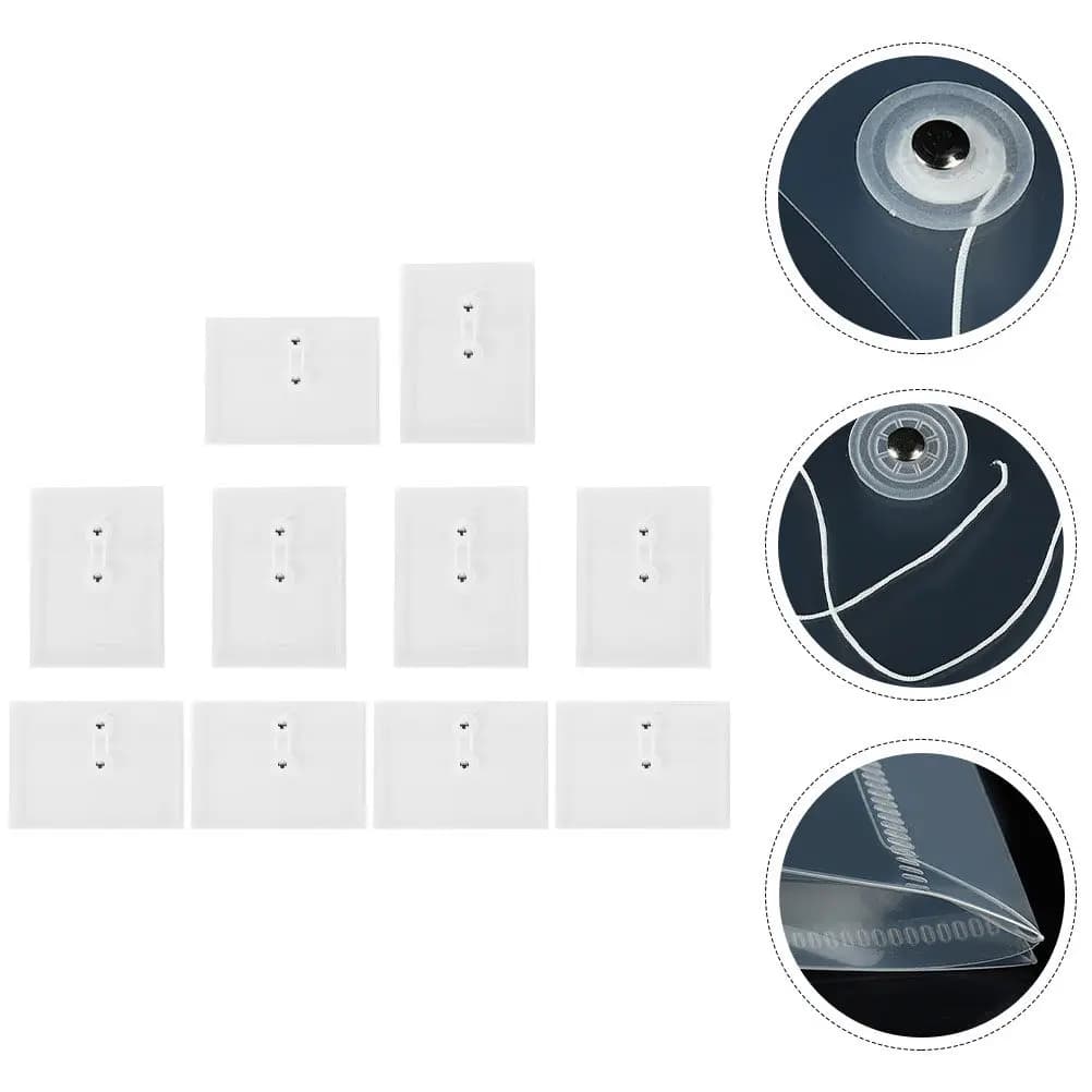 10 pezzi di custodie per documenti con chiusura a bottone in plastica, organizer per documenti da ufficio, porta documenti formato A6, organizer per ricevute