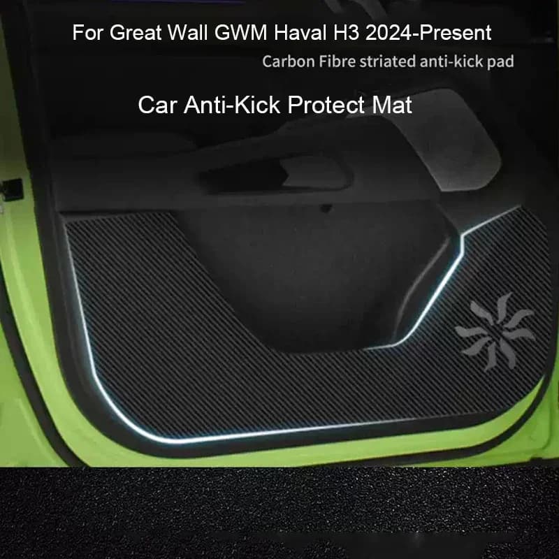 Auto B-Pillar Porta Anti-Calcio Proteggi Pad Tronco in pelle PU Anti-sporco Resistente ai graffi per Great Wall GMW HAVAL H3 2024-presente