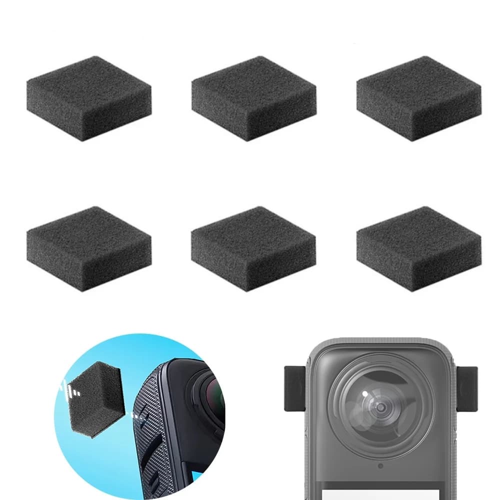 6 pcs microphone windscreen for Insta360 X4 X5 noise reduction sponge silencer windscreen for Insta 360 X3 X2 camera accessories