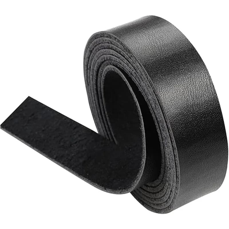 Materiale in pelle di vacchetta pieno fiore conciata al vegetale in quercia nera lucida da 2 mm, portachiavi fai da te fatto a mano, cintura, cintura, guinzaglio, pelle