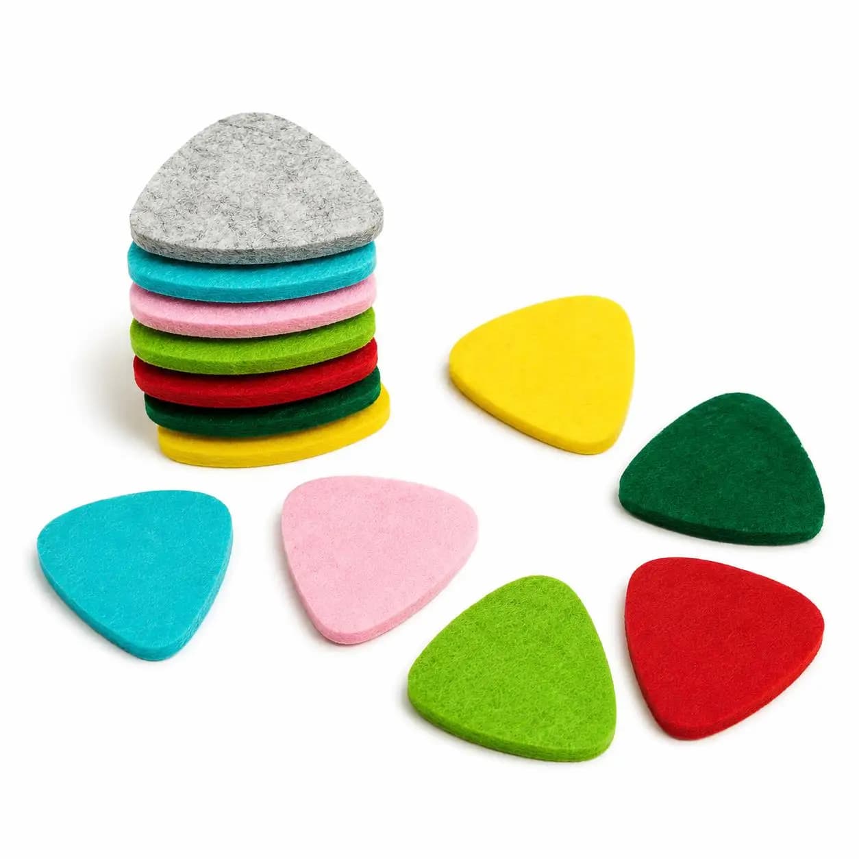 Fuzzy Guitar Picks – 5/10/20PCS Durable Felt Picks in Portable Sets for Musicians, Teachers & Multi-Guitar Households TMZ