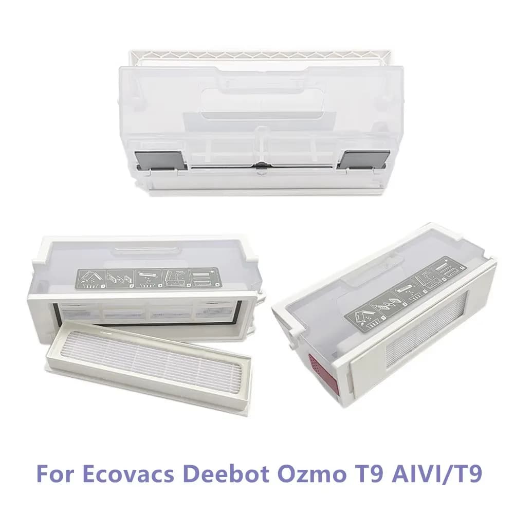 Automatic Dust Box with Hepa Filter For Ecovacs Deebot Ozmo T9 AIVI/T9 Dust Bin Box Vacuum Cleaner Parts