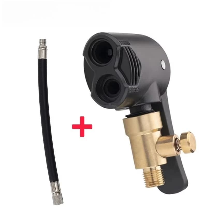 Adattatore per Pompa Bici 2-in-1, Connettore per Valvole Auto e Moto, Tubo Gonfiabile per Biciclette