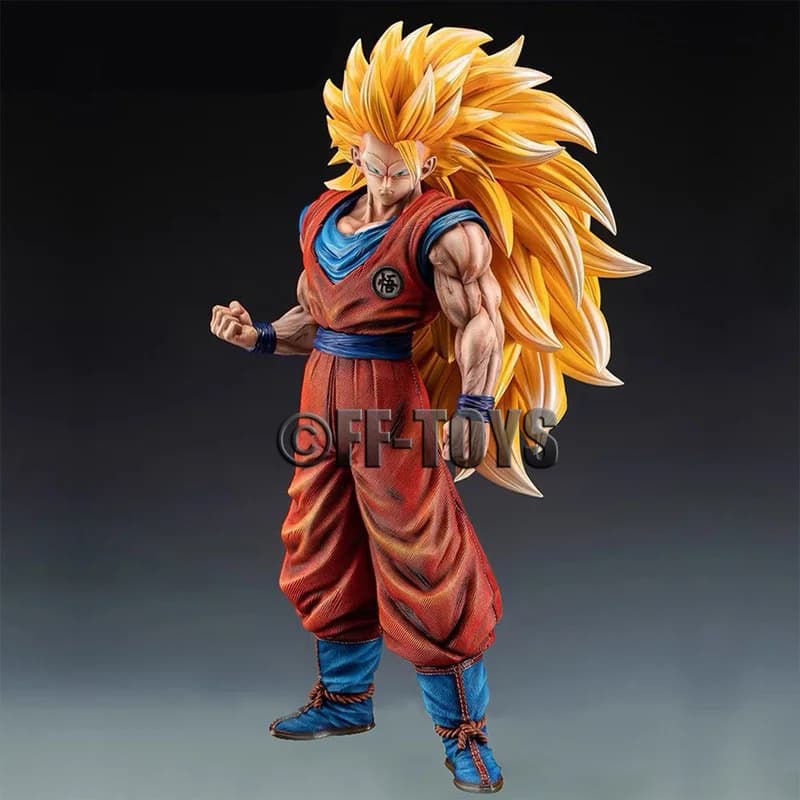 Dragon Ball Z Son Goku SSJ3 Figura Super Saiyan 3 Goku Action Figures 30CM Collezione di statue in PVC Modello Giocattoli per bambini Regali