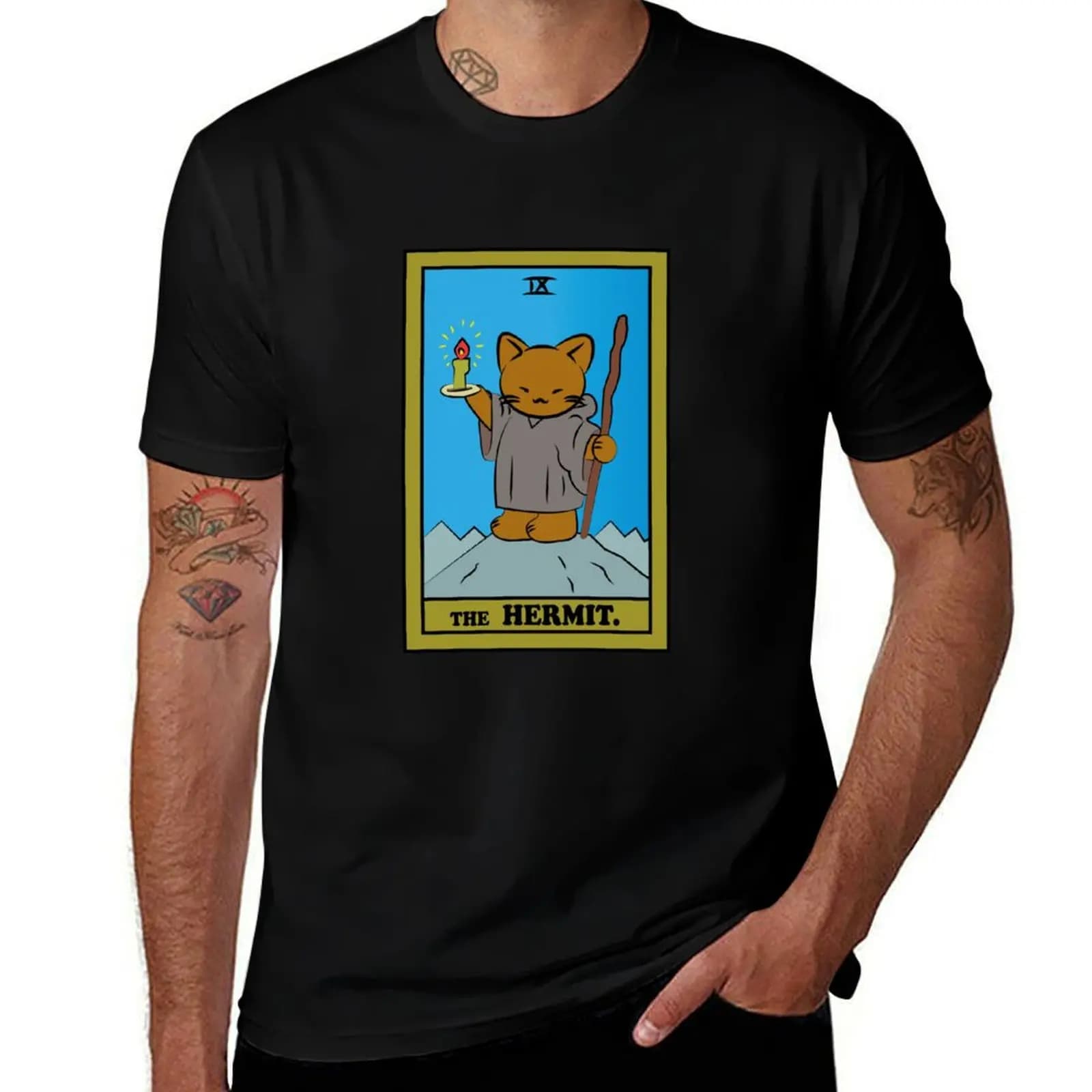 Carte dei Tarocchi L'ERETICO. T-shirt sportiva leggera da corsa CAT