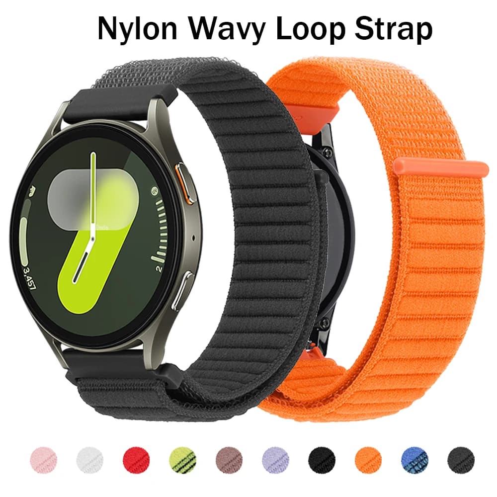 Cinturino in nylon da 20mm 22mm per Samsung Galaxy Watch6 4 Classic 47/46/43mm FE 7 6 5 4 40/44mm/Gear S3 cinturino per HUAWEI WATCH 4 Pro
