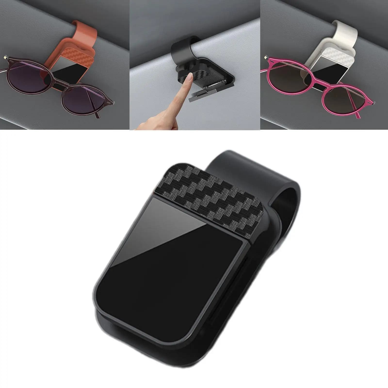 Visor Sunglasses Holder Sunglasses Mount Compact for Cars Trucks Suvs Storage Universal Eyeglass Hanger Clip Ticket Card Clip