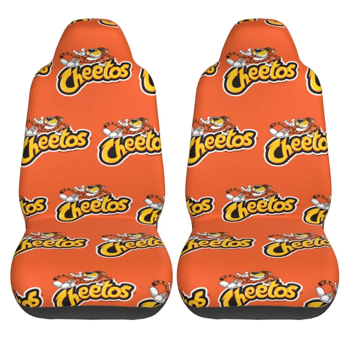 Car Seat Covers C-Cheetos Polyester Car Seat Covers for Cars Washable Seat Covers in Two Pieces