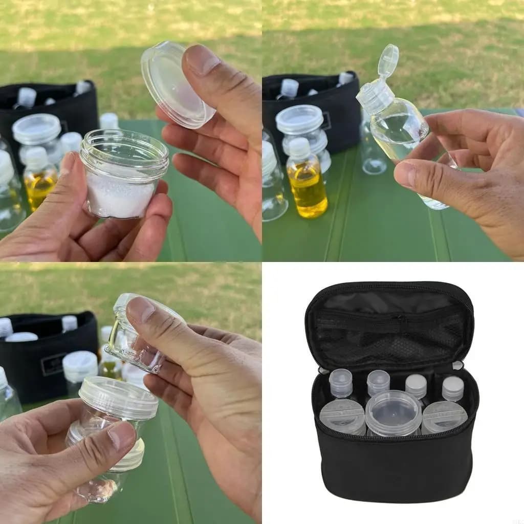 Small Spices Container Set Camping Seasoning Bottles Oil Dispenser Bottles