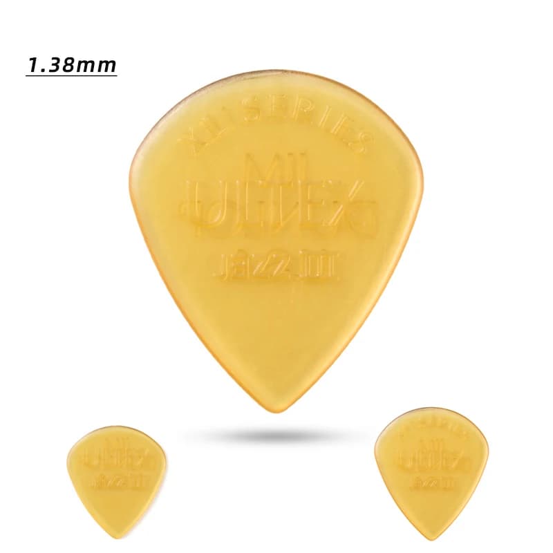 Scegli Dunlop. 427R 1,38 mm piccolo JAZZ 3 materiale ULTEX Plettri per chitarra acustica/elettrica rigidi e resistenti all'usura. Spessore: 1,38 mm