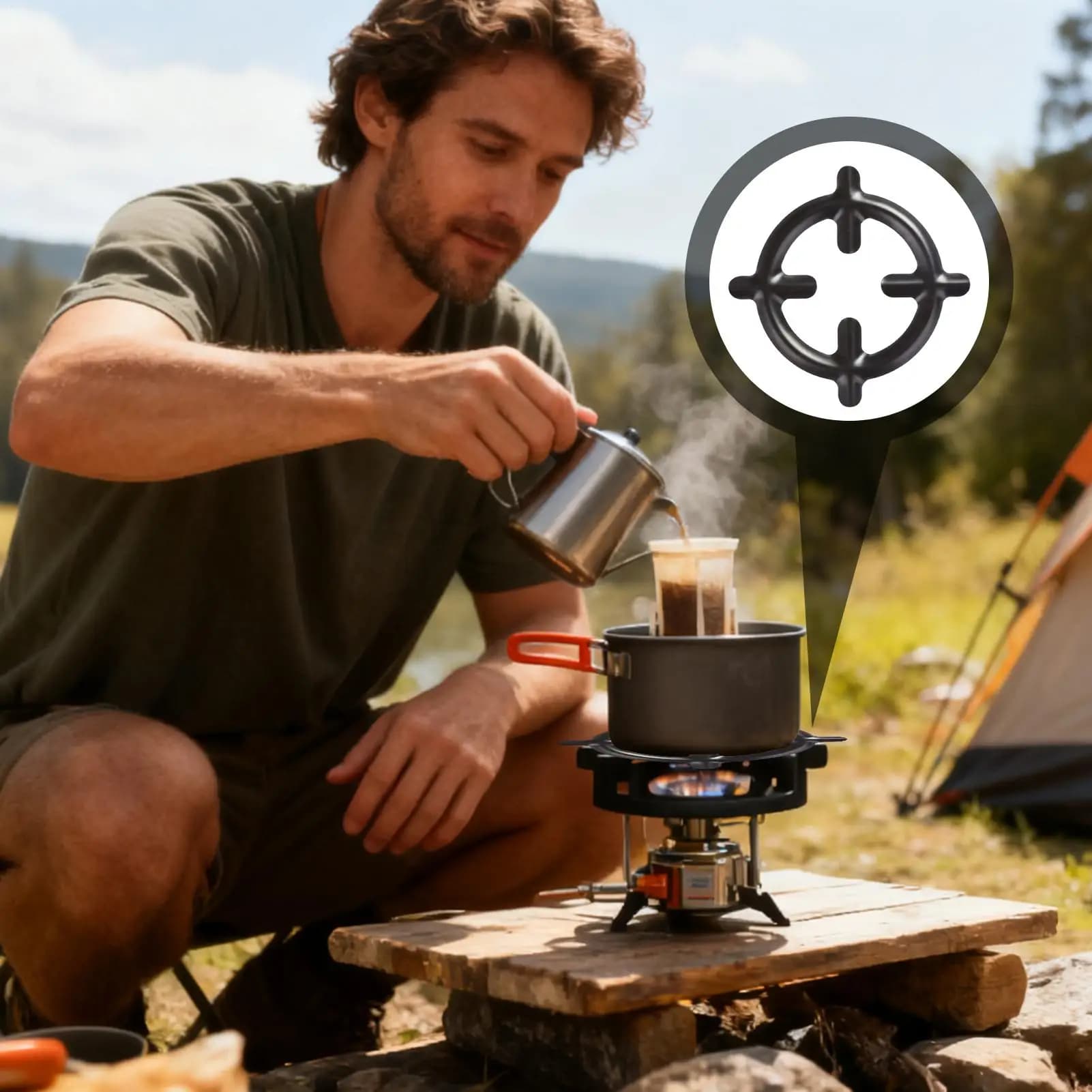 Griglie per stufa Anello resistente al calore Rack Bruciatore in metallo Supporto per caffettiera per scaldalatte Pentole Piattini Pentole per caffettiera Pentole
