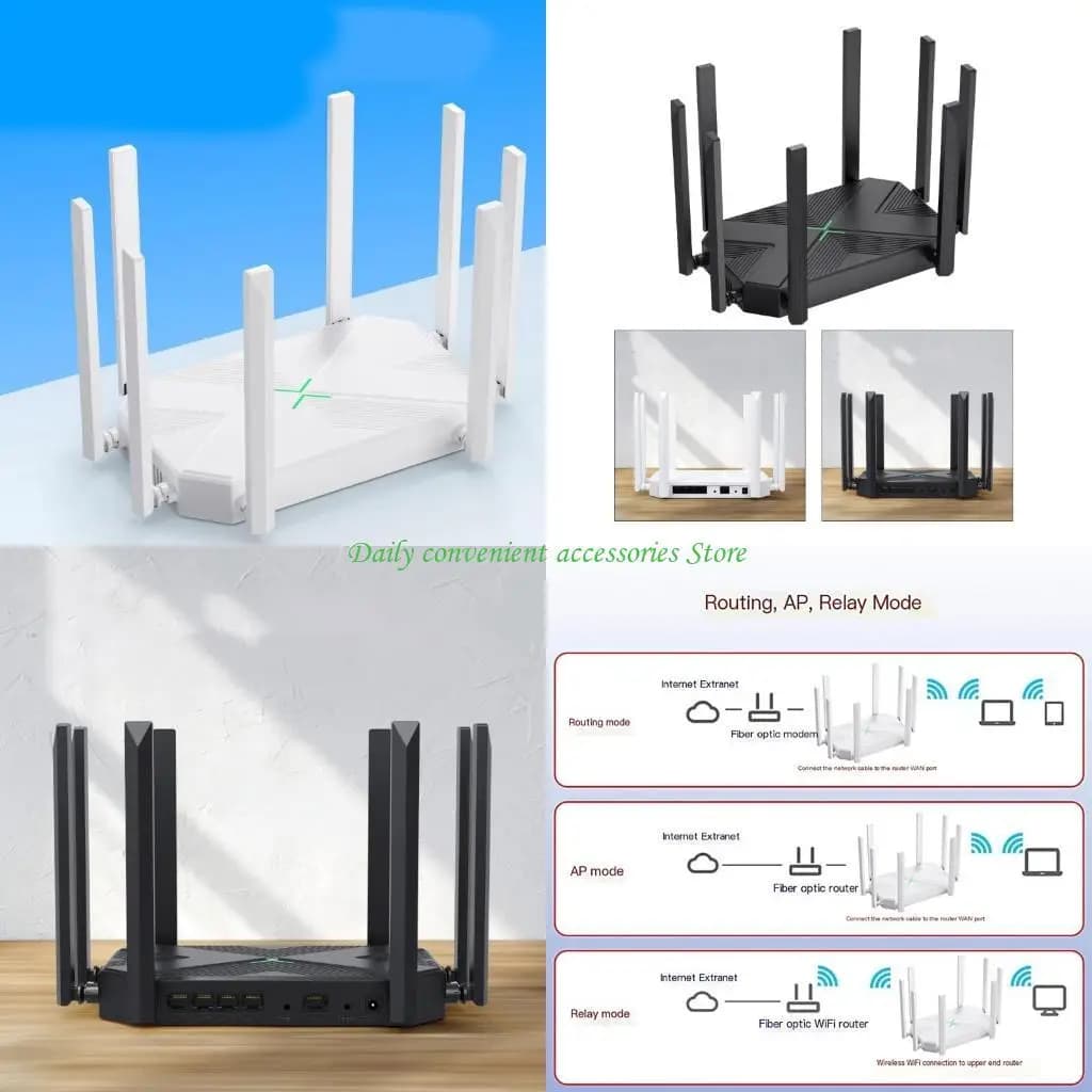 Ripetitore rete con potenziamento del segnale 97QB Amplificatori da 2,4 GHz 5 GHz 300 M/ 1200 Mbps Router frequenza per
