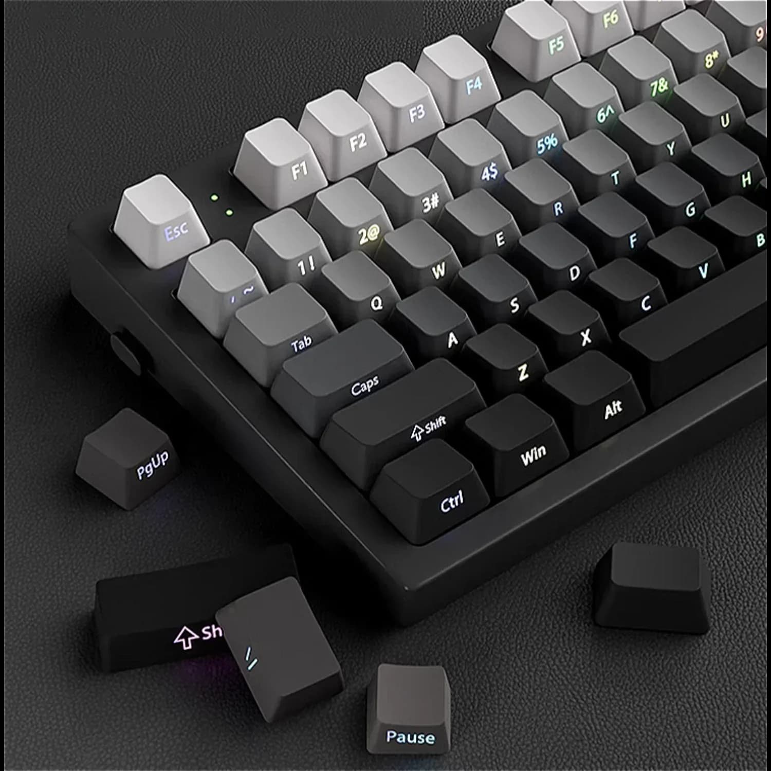 Keycaps originali Daylight PTB traslucidi, con incisione laterale Oem 136 tasti, personalizzati per adattarsi a tastiere meccaniche 60/84/98/108.