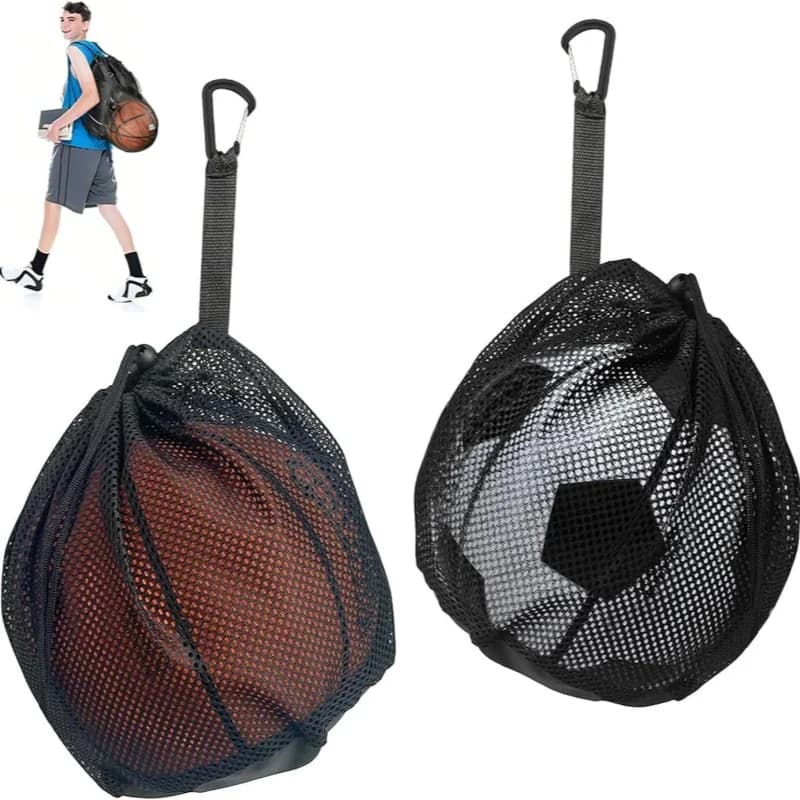 Zaino Portatile con Coulisse in Rete, Borsa Singola per Pallacanestro, Calcio, Pallavolo, Borsa Portaoggetti Sportiva da Viaggio, Borsa a Rete Riutilizzabile per Giocattoli