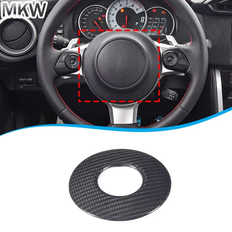 Real Carbon Fiber Car Flyer Trim Cover Logo Sticker Accessories For Interior Car For Toyota 86 GT86 2012-2020