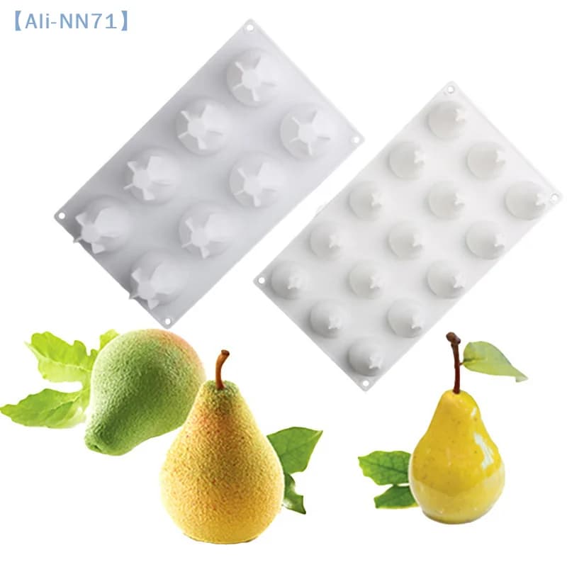 【NN71】Serie di frutta Mango Pera Stampo in silicone per cuocere al cioccolato Mousse Torta Gelato Dessert Pasticceria Stampo Decorazione antiaderente