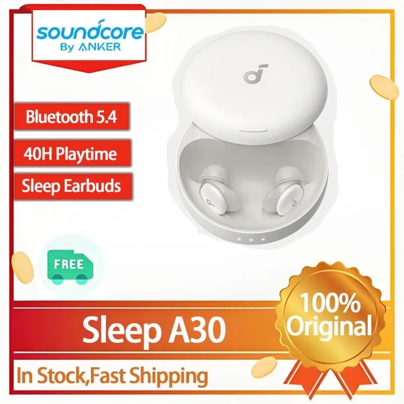 Bluetooth Wireless Soundcore Sleep A30 - High frequency noise reduction ANC -30dB, small in-ear headphones with 800 mAh battery