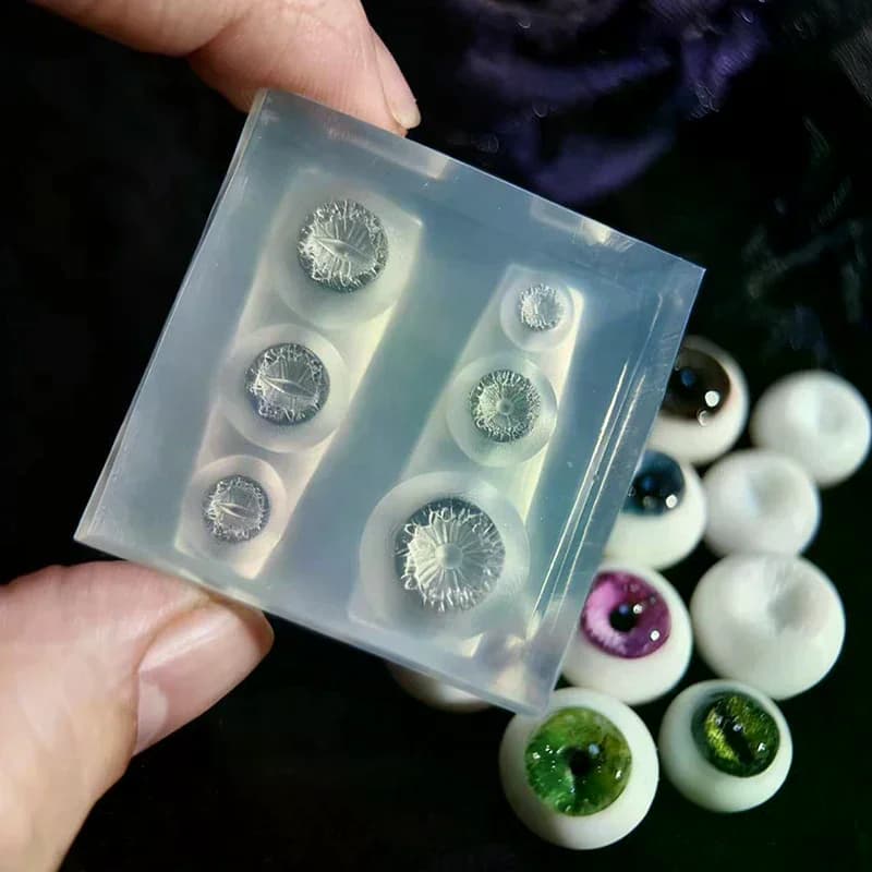 Stampo per unghie 3D Fiore di ghiaccio Pane Medusa Volpe Bulbo oculare Stamping Stencil Gel UV Smalto Stampo artistico Strumento per intaglio in silicone Design fai da te