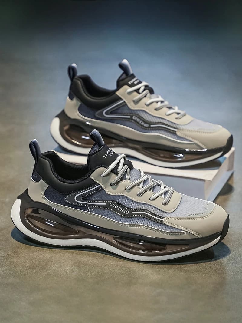 Scarpe Sportive Casual Estive da Uomo Antiscivolo Traspiranti Leggere con Suola Spessa Ammortizzante e Assorbimento degli Urti