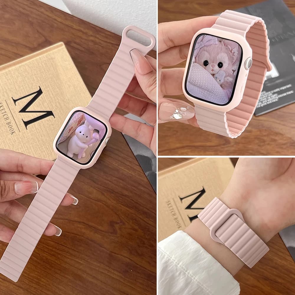 Cinturini magnetici per cinturino Apple watch 45mm 44mm 49mm 46 41 40 42mm Bracciale correa in silicone serie iWatch 10 9 8 5 4 6 7 SE Ultra