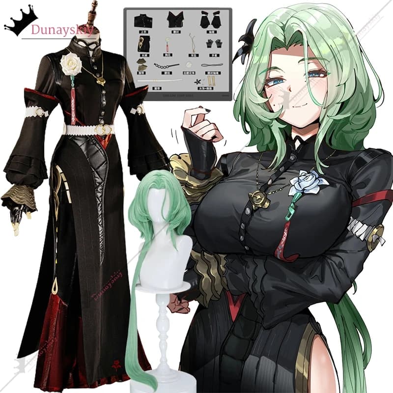 Isolde Costume Cosplay Gioco Zenless Zone Zero Combat Maxi Dress Uniformi da ragazza Halloween Carnevale Festa a tema Dress Up