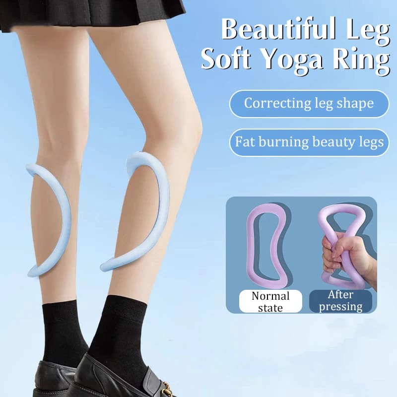 New 1Pc TPR Soft Fascia Stretch Fitness Fascia Massage Yoga Ring Fitness Stretch Relaxation Pilates Training Yoga CircleAcc