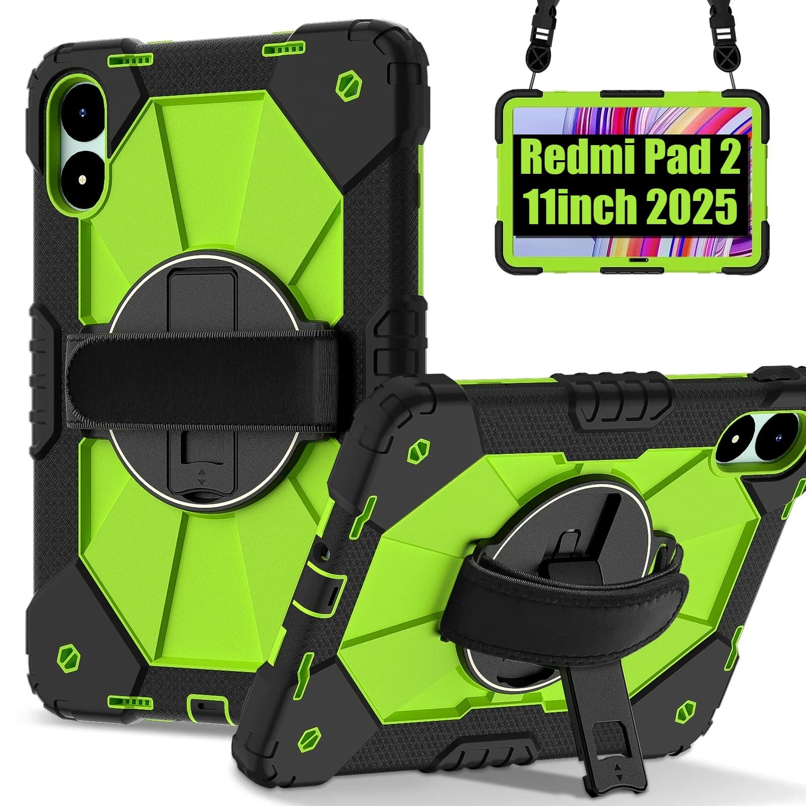 Custodia protettiva per tablet Armor modello A2 per Redmi Pad Pro/Pad2/Xiaomi Poco Pad 12.1 supporto + tracolla tracolla copertura antigoccia