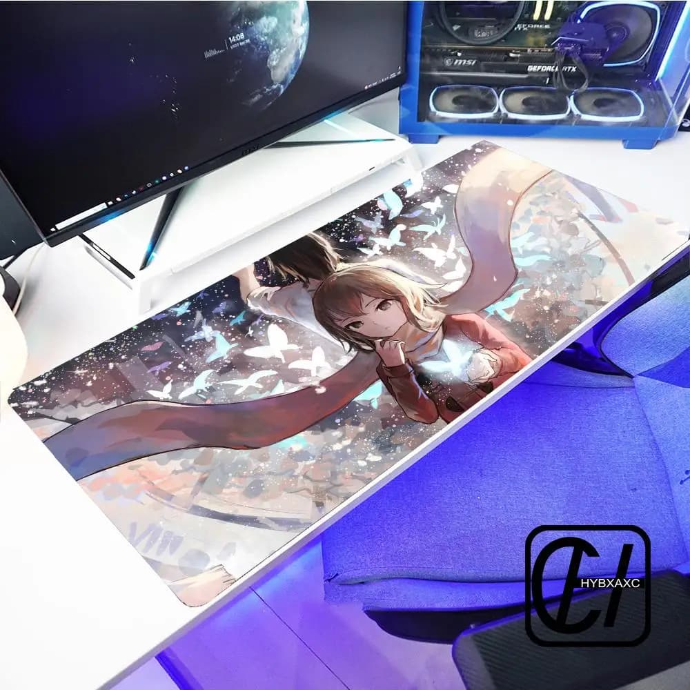 Anime Erased Mouse Pad Game HD Mouse Pad Pad Extended Gaming Keyboard Large Mouse Pad 90x40 XXL Gamer Desk Mat Carpet