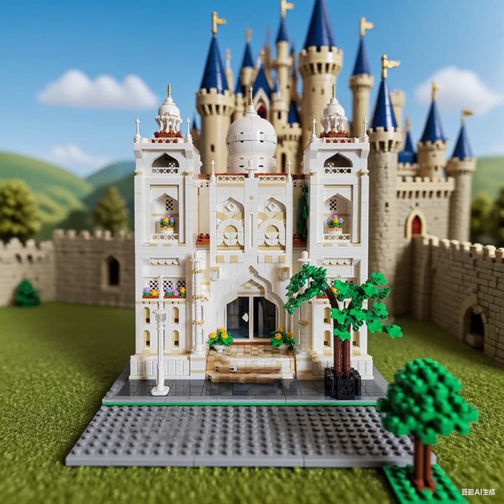 Set di Costruzioni MOC Taj Mahal da 1737 Pezzi, Modello Architettonico Modulare, Blocchi per Costruzioni Urbane, Giocattolo DIY, Regalo di Natale