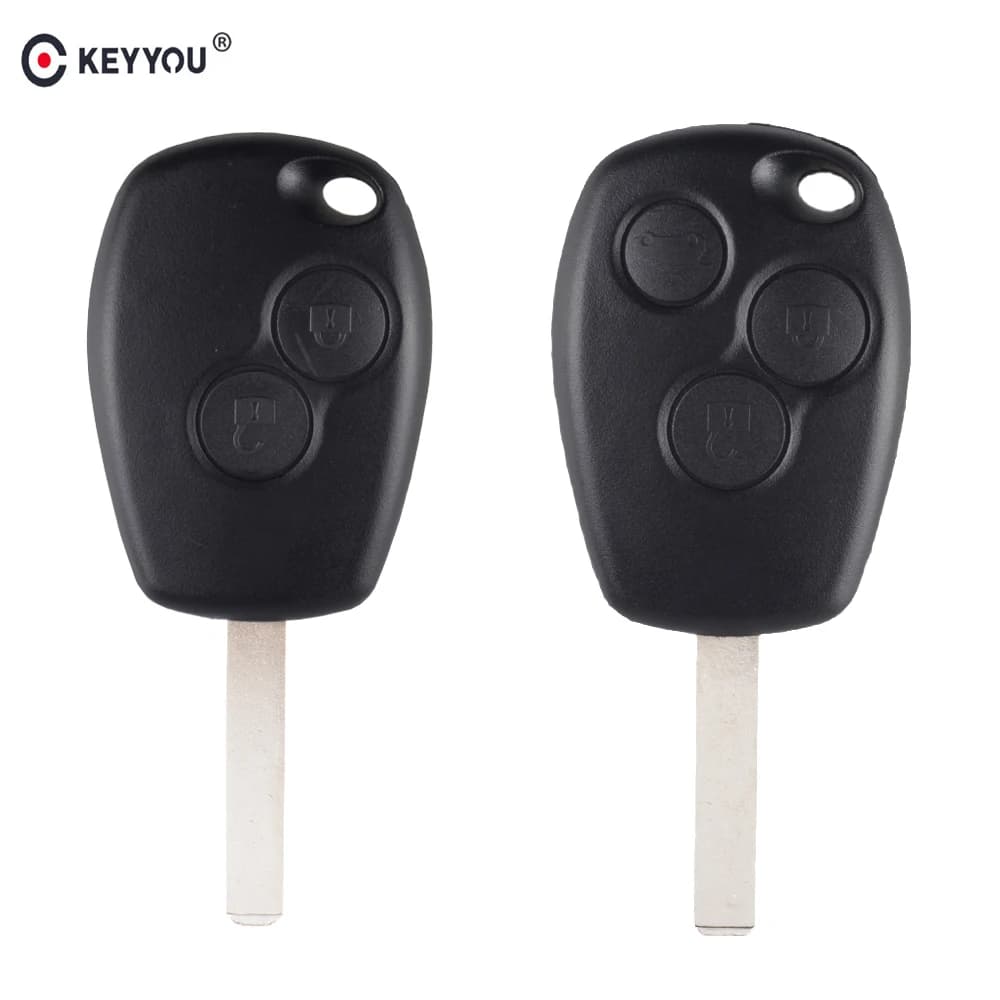 KEYYOU 2/3 Tasto Chiave A Distanza Dell'automobile Borsette Auto Caso Chiave per Renault Dacia Modus Clio 3 Kangoo Twingo Uncut In Bianco sostituzione della lama