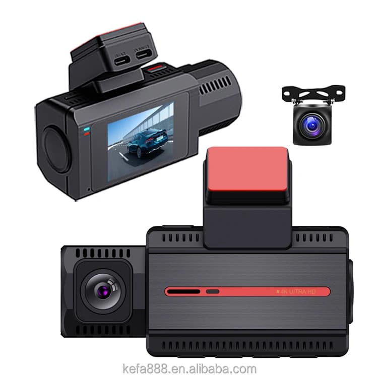 Car Dvr Dash Cam Doble Camara 4k + 2k Wifi Double front and rear lens 4k + 2k Dash Camera Car Black Box Dashcam Sony Sensor with GPS