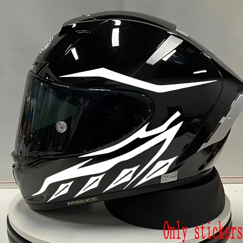 Set di 1 Adesivo per Casco Moto, Decalcomanie per Specchietto Retrovisore Auto, Vinile PVC Impermeabile, per Decorazione Casco Moto e Bici