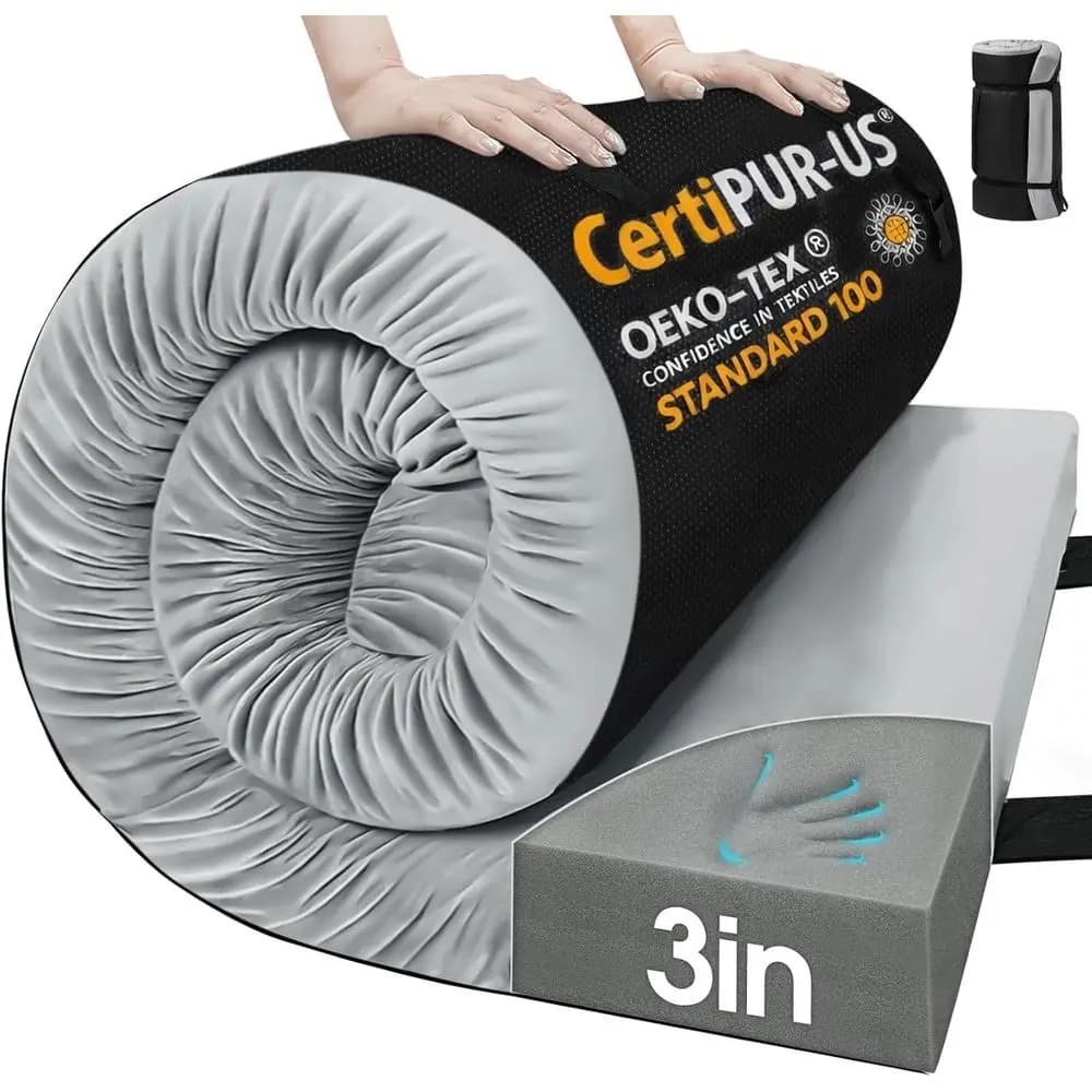 Portable Rotable Camping Mat, 3 Inch Thickness for External Use, Car and Tent with Anti-slip Fund