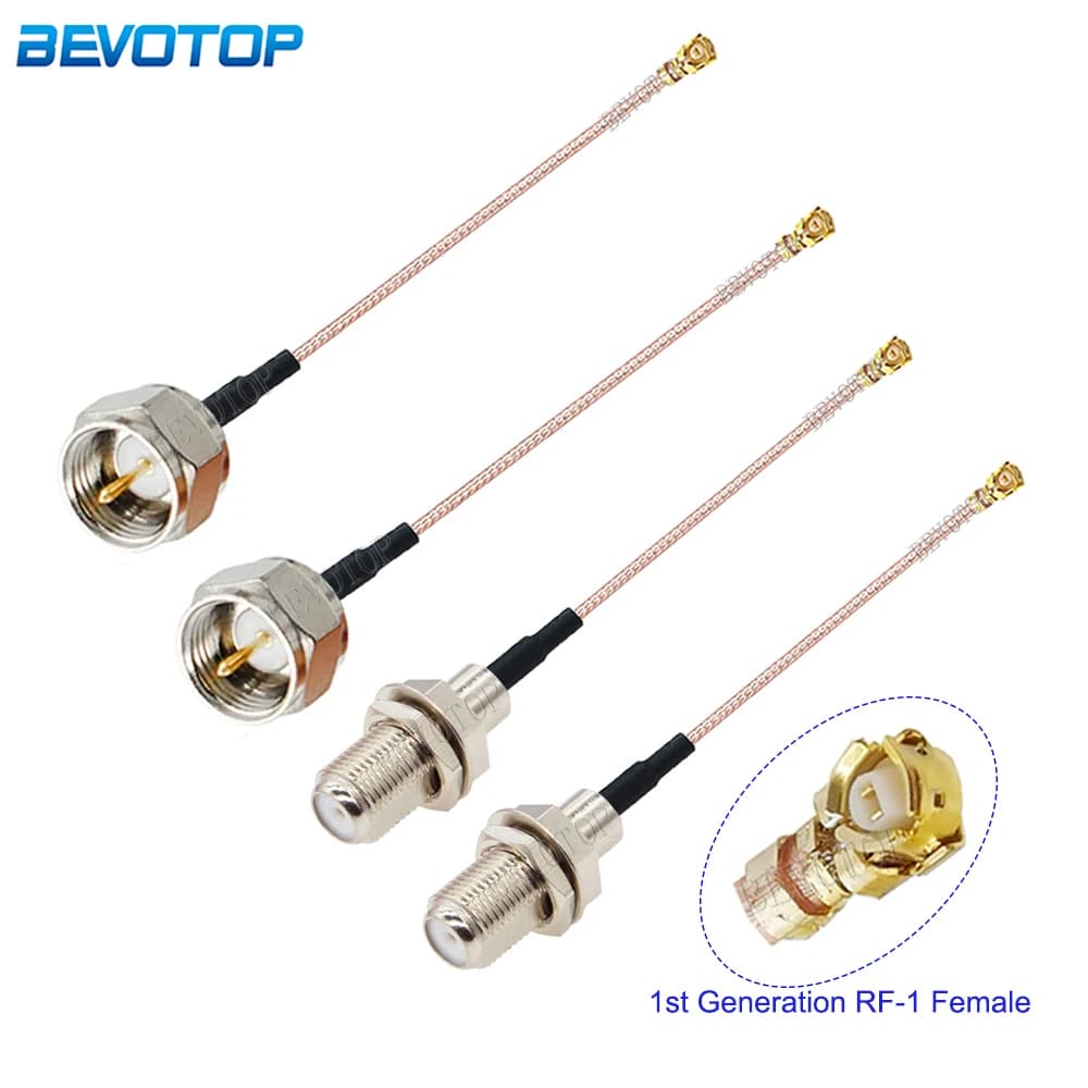 1PCS RG178 F Male/Female to RF-1 Female 1st Generation Connector RG-178 Coaxial Pigtail WIFI 3G Antenna Extension Cable Cord