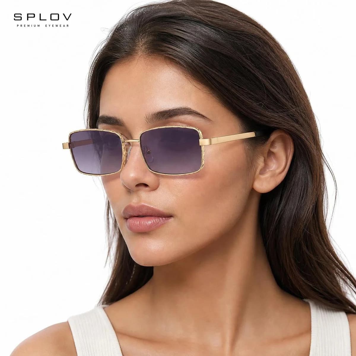 Retro Square Metal UV400 Polarized Sunglasses Unisex Stylish Lightweight Eyewear Fit Men Women Daily Outdoor Driving Casual Wear