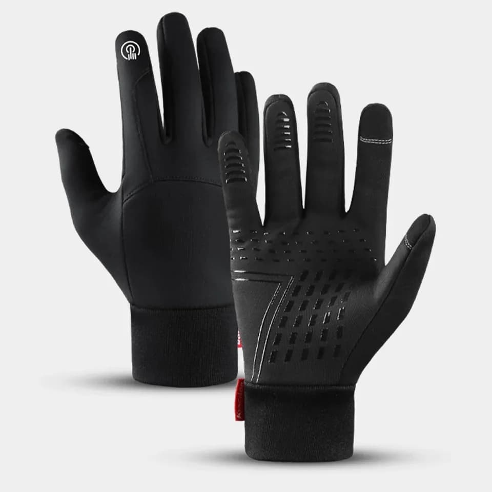 Men's anti-slip motorcycle gloves, touch screen, black, outdoor cycling, gym, fitness, sport, running, hot, autumn, winter