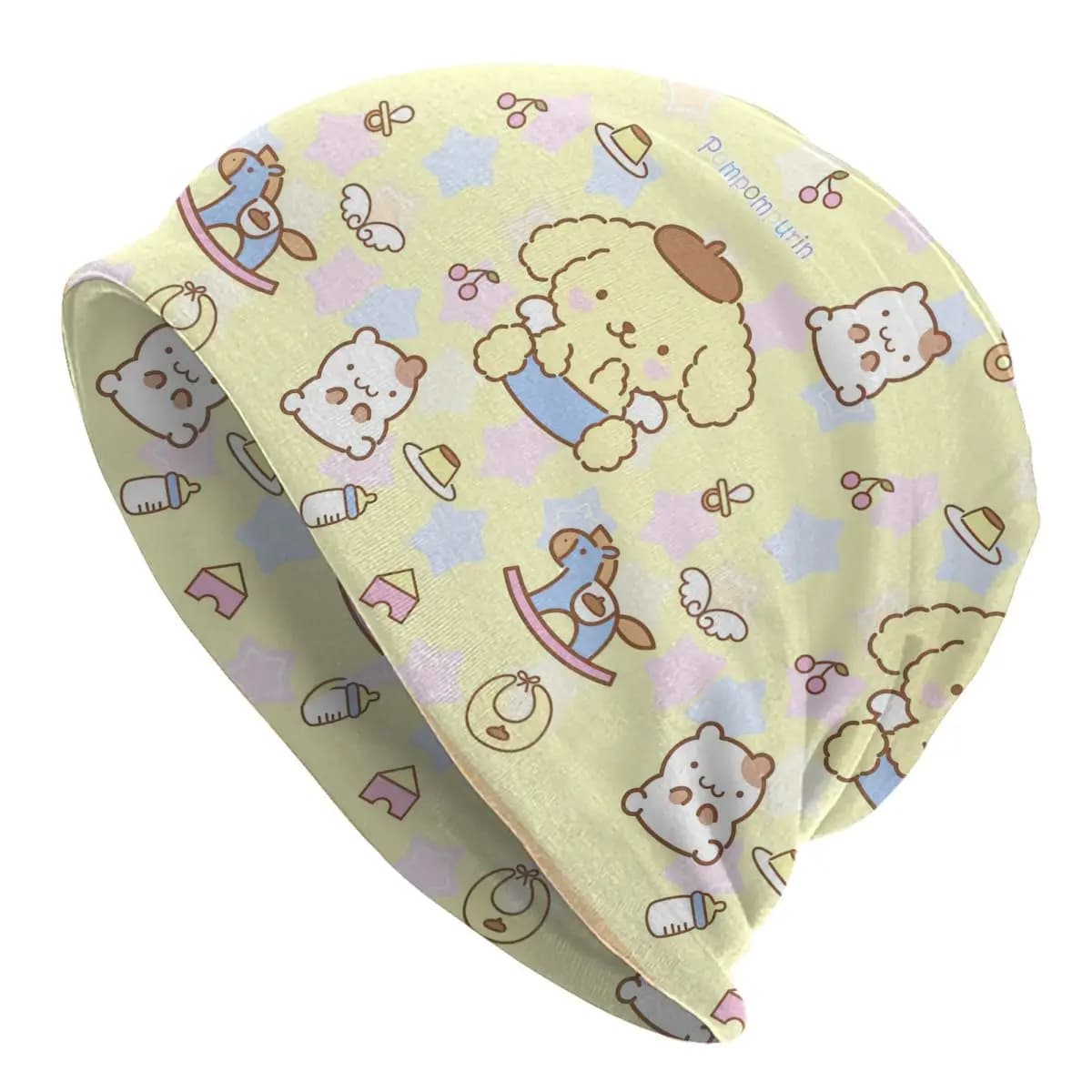 Pom Pom Purin Cartoon Bonnet Cappelli Autunno Inverno Street Skullies Berretti Cappello Berretto estivo unisex a doppio uso