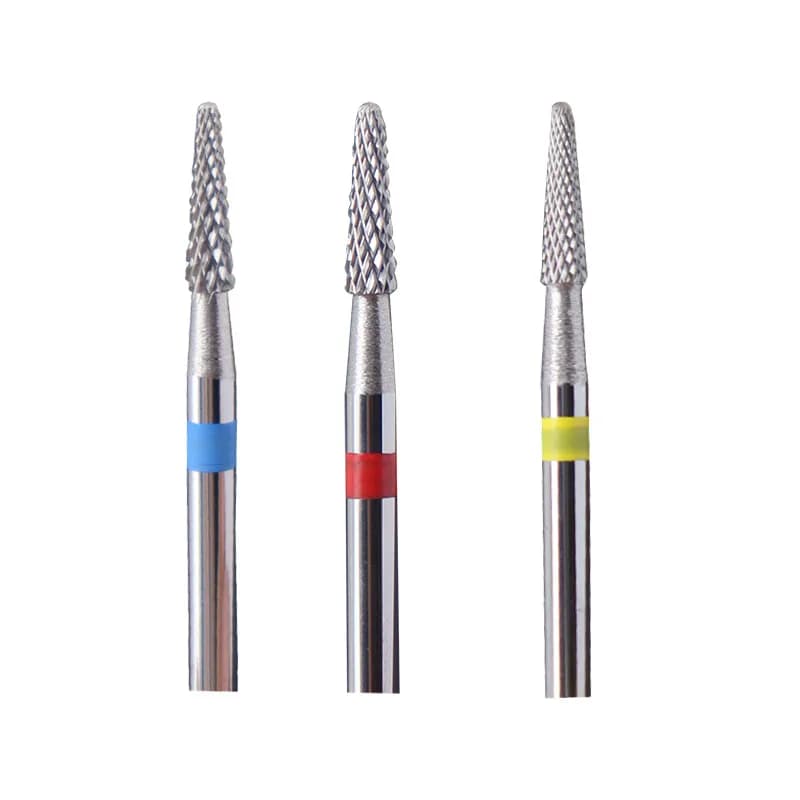 3 Grain drill toe for nails hard metal Electric brake for manicure Bava wheel Remove Gel Nail Tools Nail Files Nail Accessories