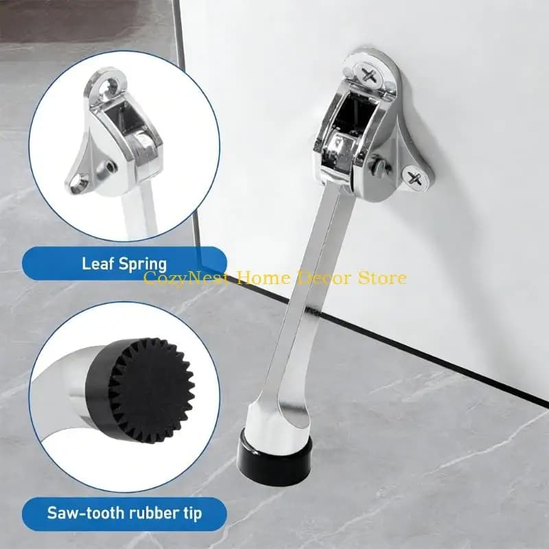 92MF Durability Metal Door Stop Commercial Grade Foot Operated Door Stoppers for Noises Reduction and Wall Protecting