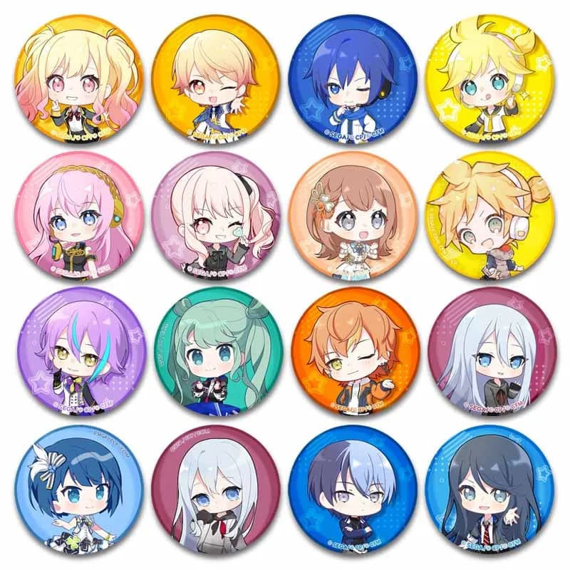 Project SEKAI Collection Lapel Pins Round Cartoon Idol Kusanagi Nene Momoi Airi Akiyama Mizuki Badge DIY Backpack Accessories