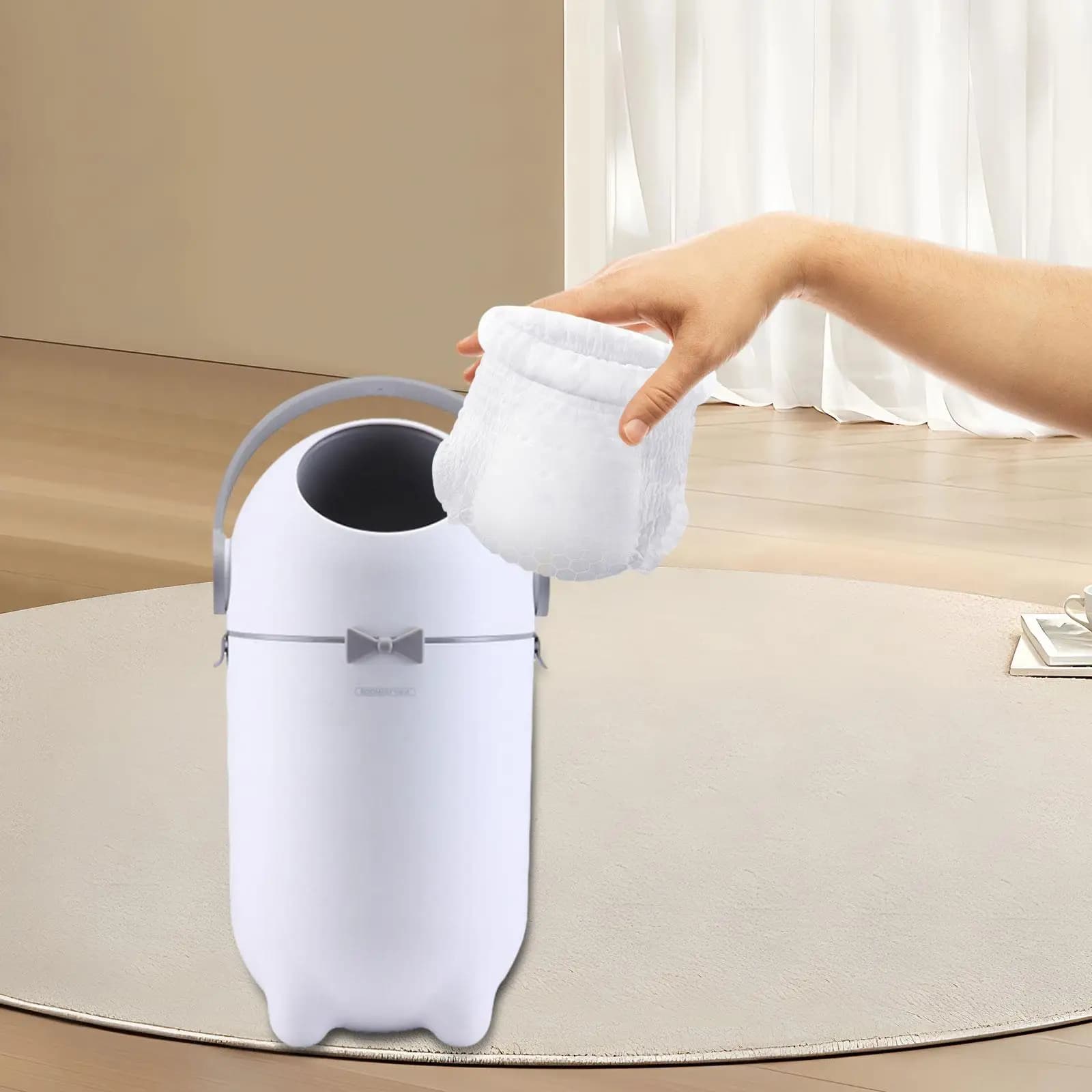15 L Pattumiera per pannolini Pattumiera Cestino per rifiuti Cucina Bidone della spazzatura per WC Ristorante Sala da pranzo Dormitorio Domestico