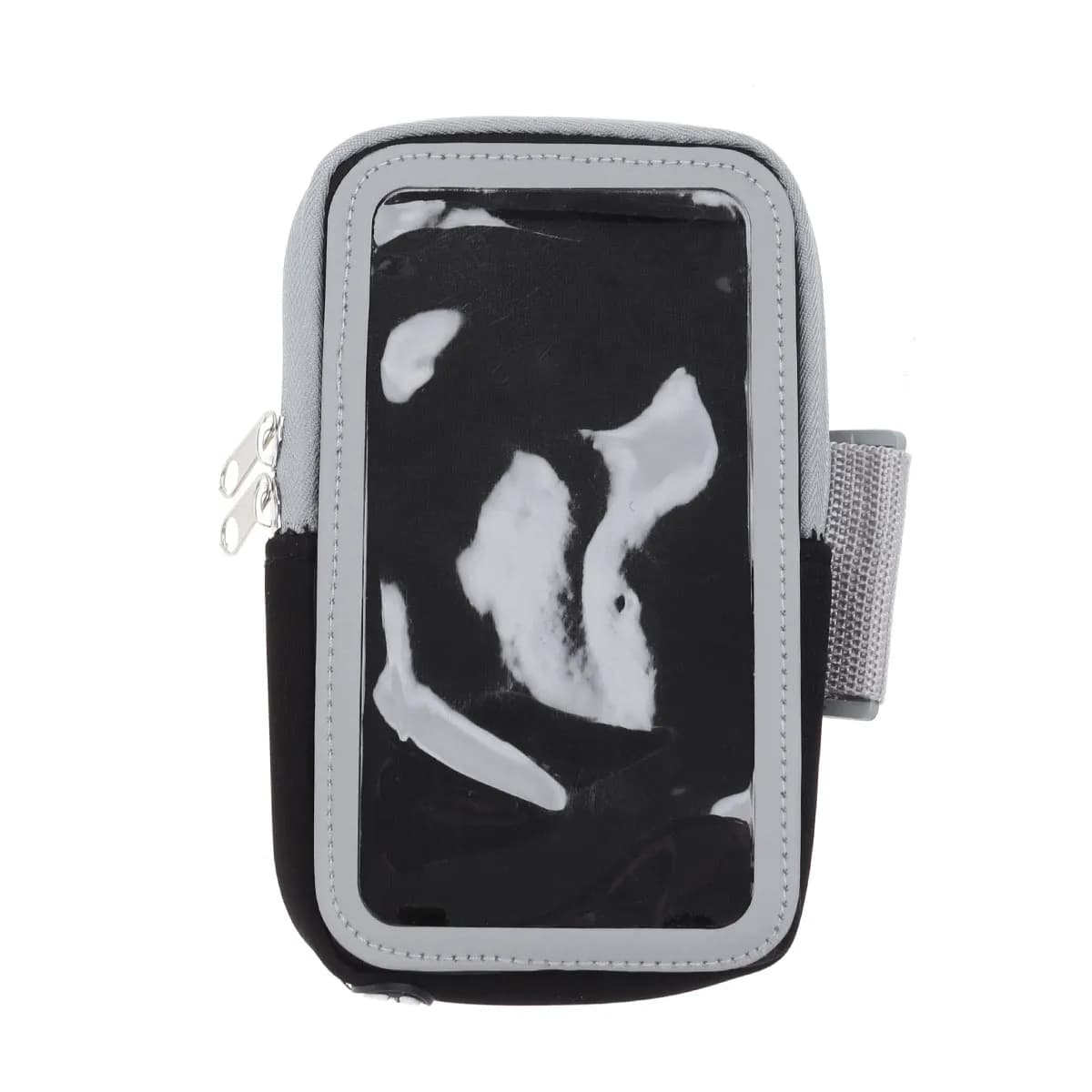 Light Waterproof Dacron Sports Arm Bag with Adjustable Belt, Phone Running Band, Keys, Money, Earphones, Black, 6 Inch