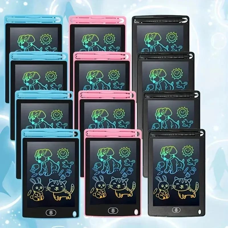 Tavoletta da scrittura LCD per bambini, tavolo da disegno magico riutilizzabile, blocco schizzi graffiti e lavagna per scrittura a mano, educativo ecologico