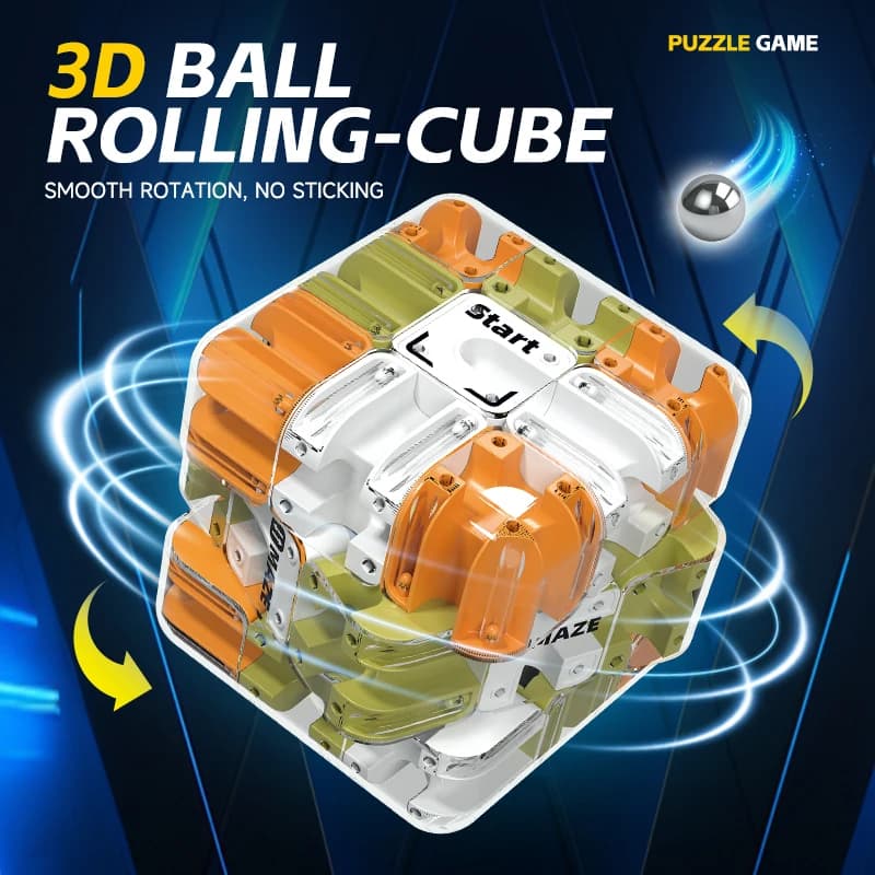 Labirinto per bambini Puzzle creativo Cubo di intelligenza Pensiero logico Antistress Giocattoli educativi Labirinto 3D Cubo magico Giocattoli agitati