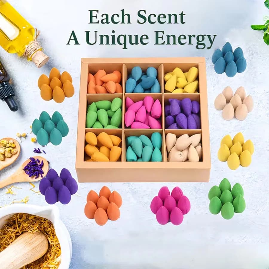 Sandalwood, agarwood, lavender, and other traditional incense, available in a variety of scents, can be enjoyed with the flow cloud tower incense burner, used for indoor aromatherapy and purification