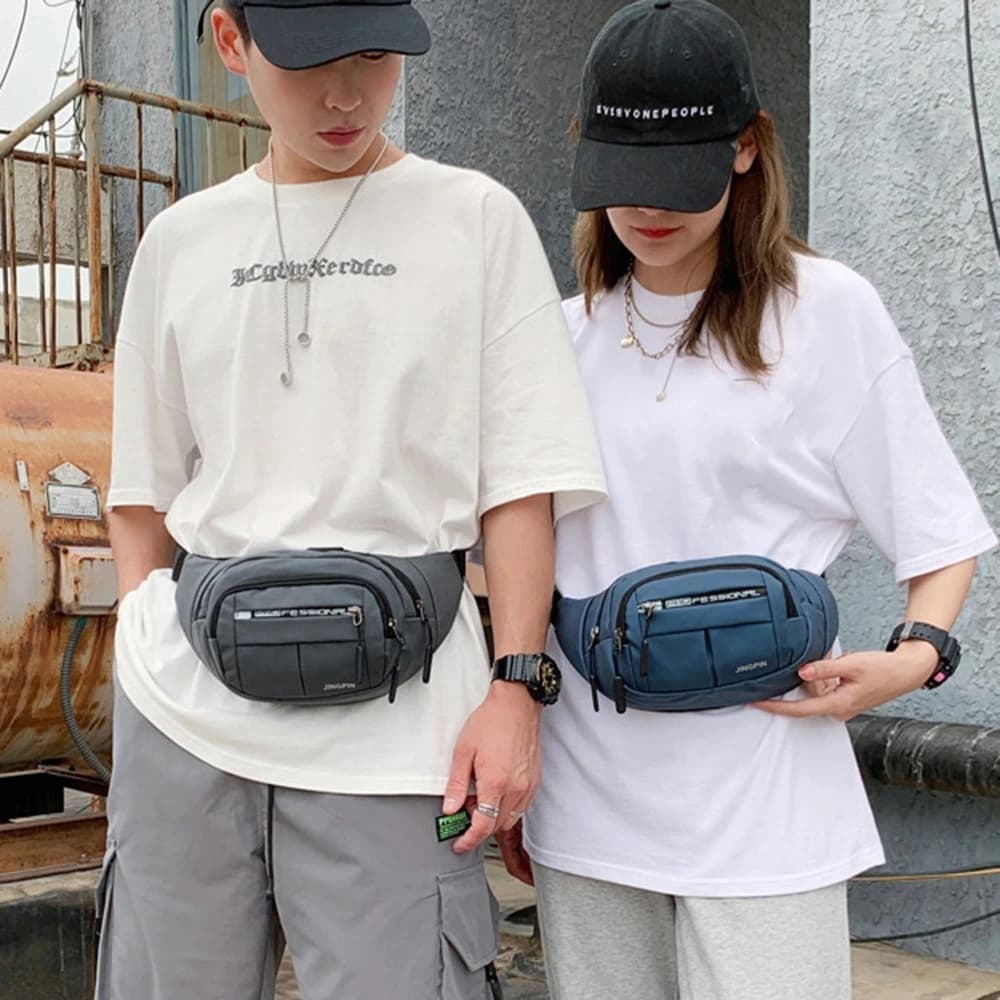 Multi-function Crossbody Chest Bag Waterproof Lightweight Fanny Phone Pack Belt Bag Wear-resistant Men Running Waist Bags